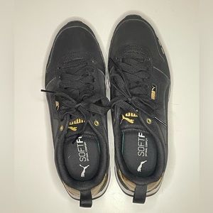 Puma Womens R78 Metallic Pop 381070-01 Black Casual Shoes